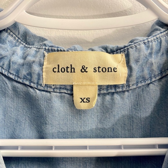 Button Up Denim Style Tank Top - Picture 3 of 3